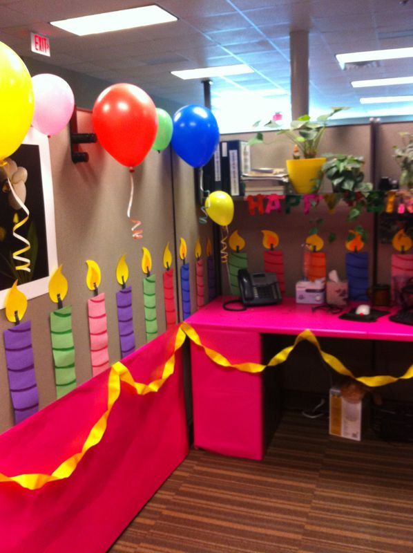 Birthday Cubicle Decorating Ideas
 Just as the title implies this cube was transformed into