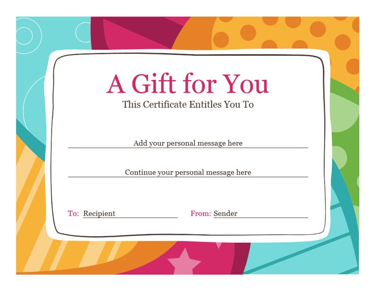 Birthday Gift Cards Online
 Birthday t certificate Bright design