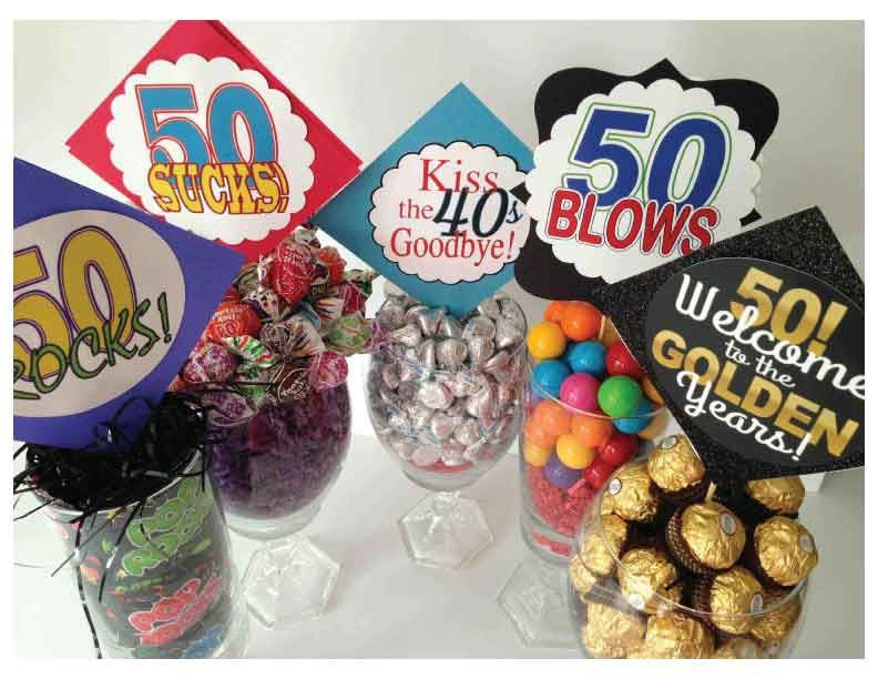 Birthday Gift For 50 Year Old Man
 Very clever centerpiece ideas for milestone birthdays Use