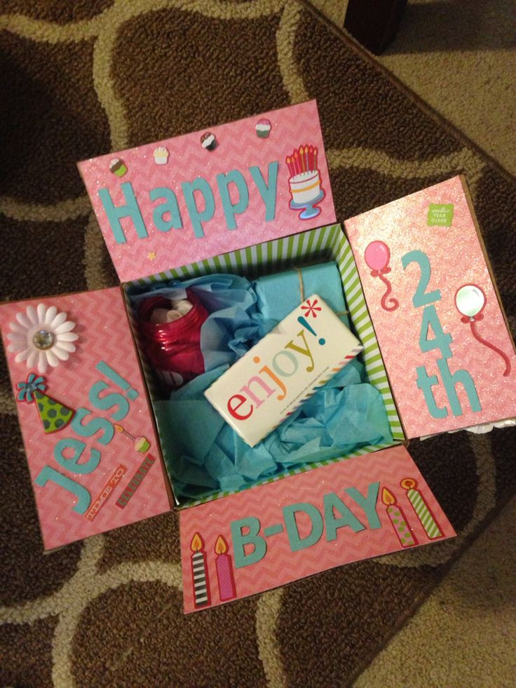 Birthday Gift For A Friend
 Best friend birthday box Decorate the inside of the box