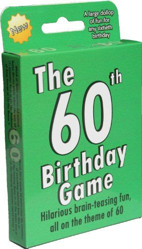 Birthday Gift Ideas For 60 Year Old Man
 Birthday games 60th birthday and Fun ts on Pinterest