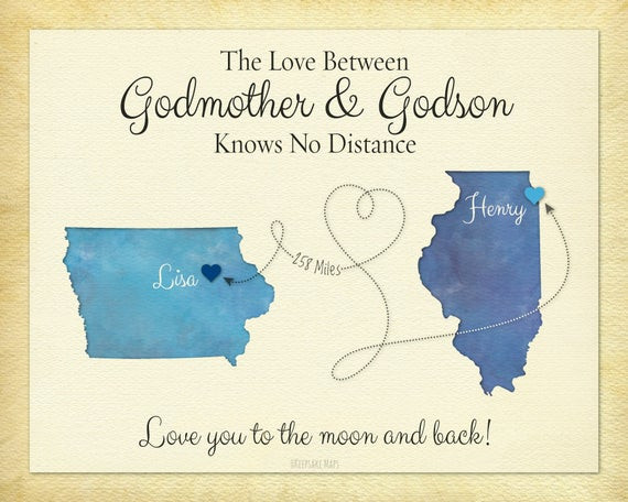Birthday Gift Ideas For Godmother
 Godmother Gift Godson Gift Long Distance Gift Personalized