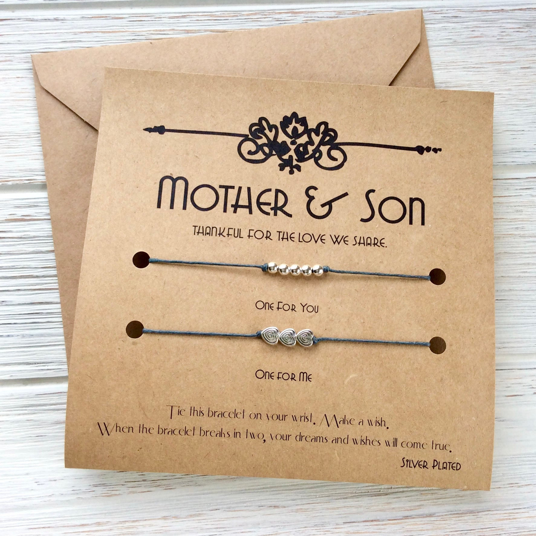 Birthday Gift Ideas For Mom From Son
 Mom Son Gift For Son Wish Bracelet For Son Mother Son Matching