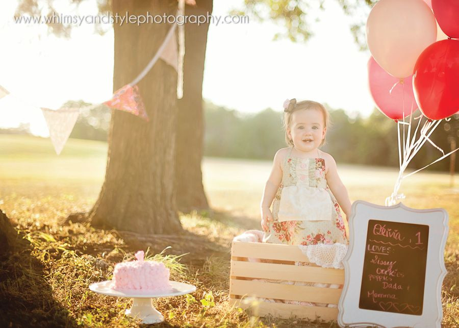 Birthday Party Ideas Colorado Springs
 Pretty one year old pink cake smash photos Balloons