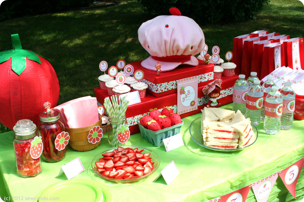 Birthday Party Ideas For 2 Year Old Girl
 Sew Can Do A Strawberry Shortcake Birthday Party Thrifty