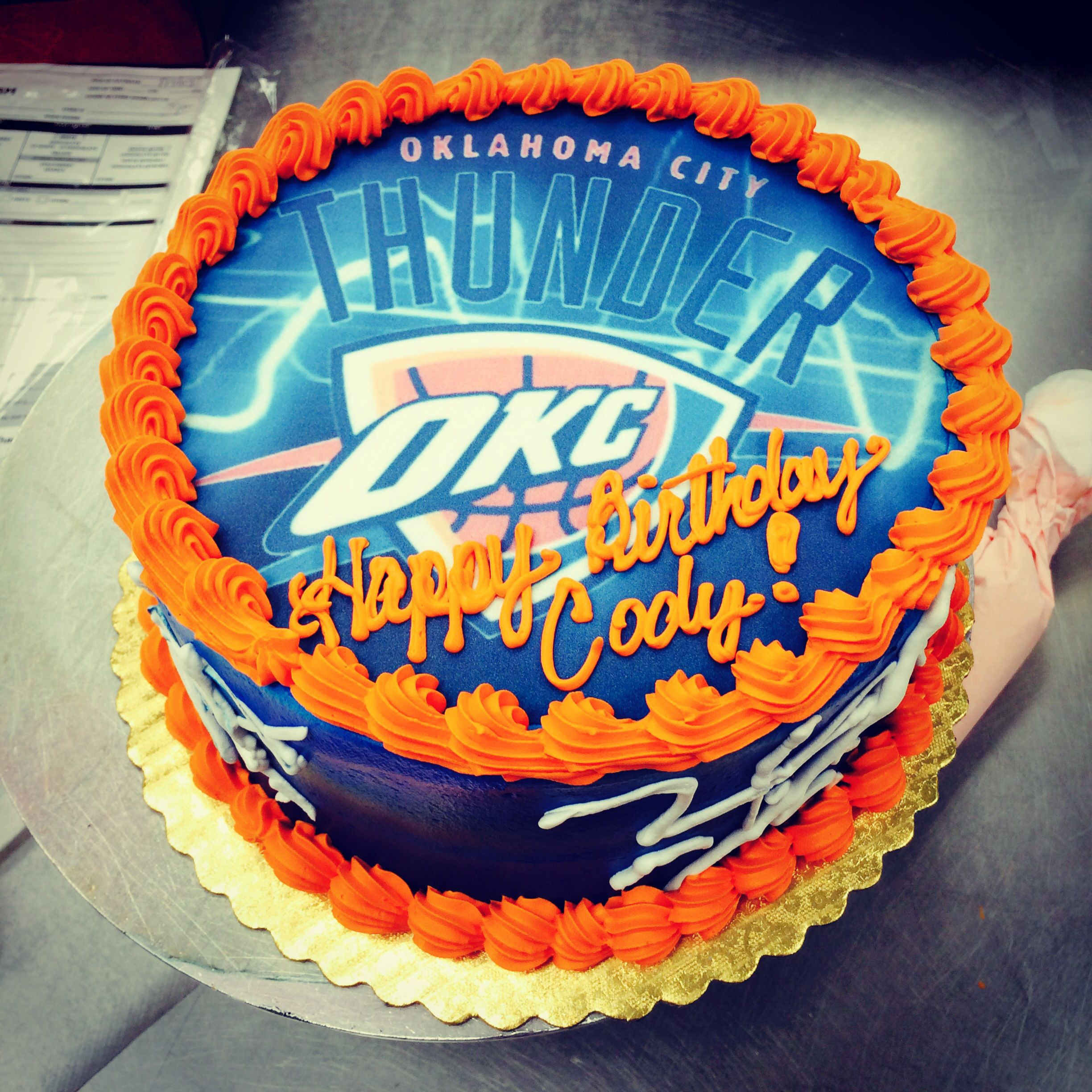 Birthday Party Ideas Okc
 OKC Thunder Birthday Cake Cakes