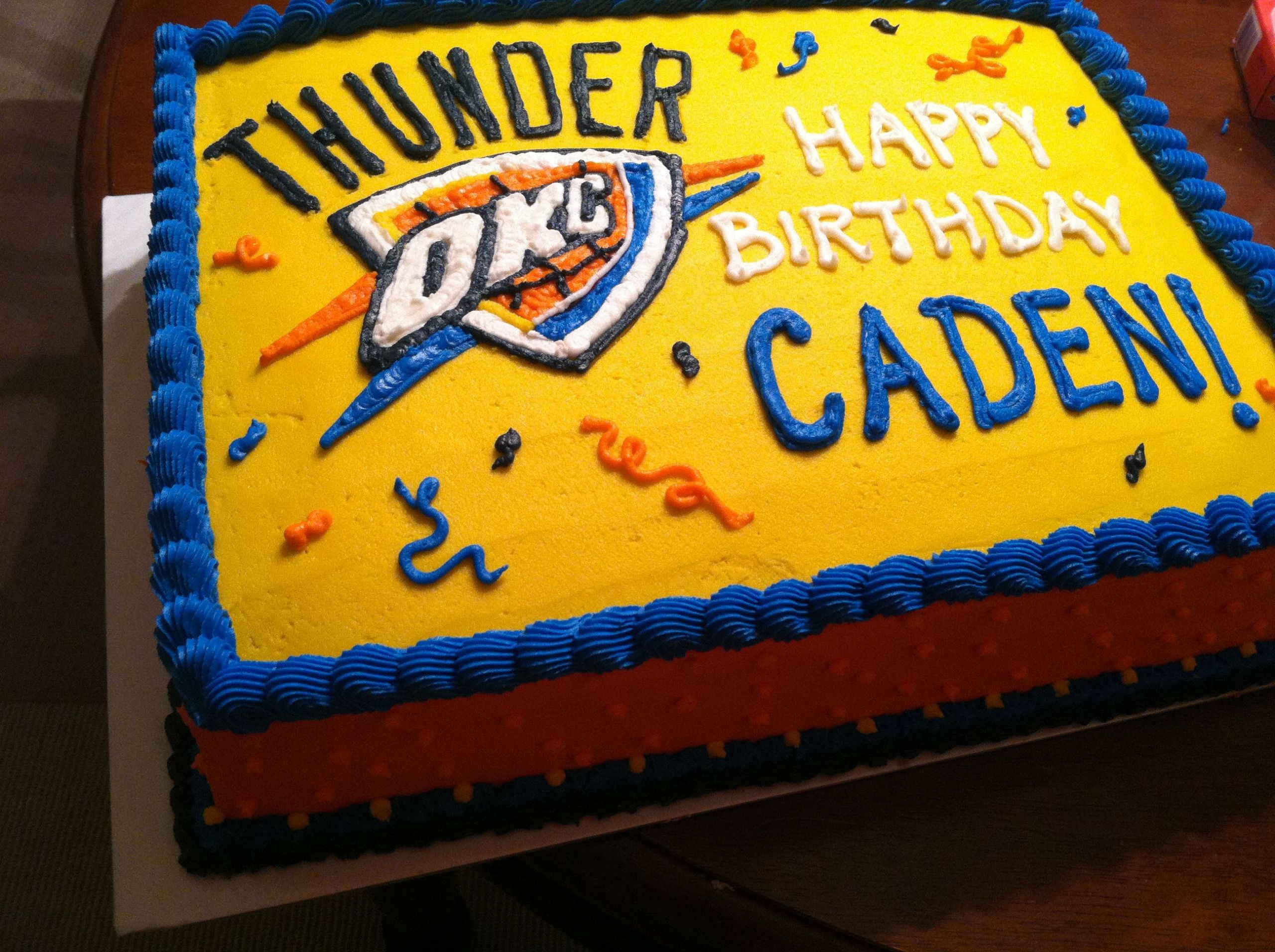 Birthday Party Ideas Okc
 OKC Thunder birthday cake