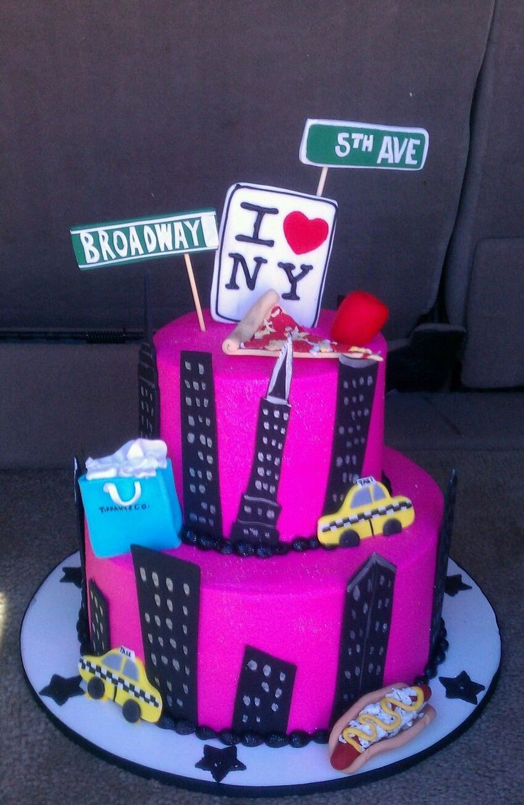 Birthday Party Nyc
 New York theme birthday cake