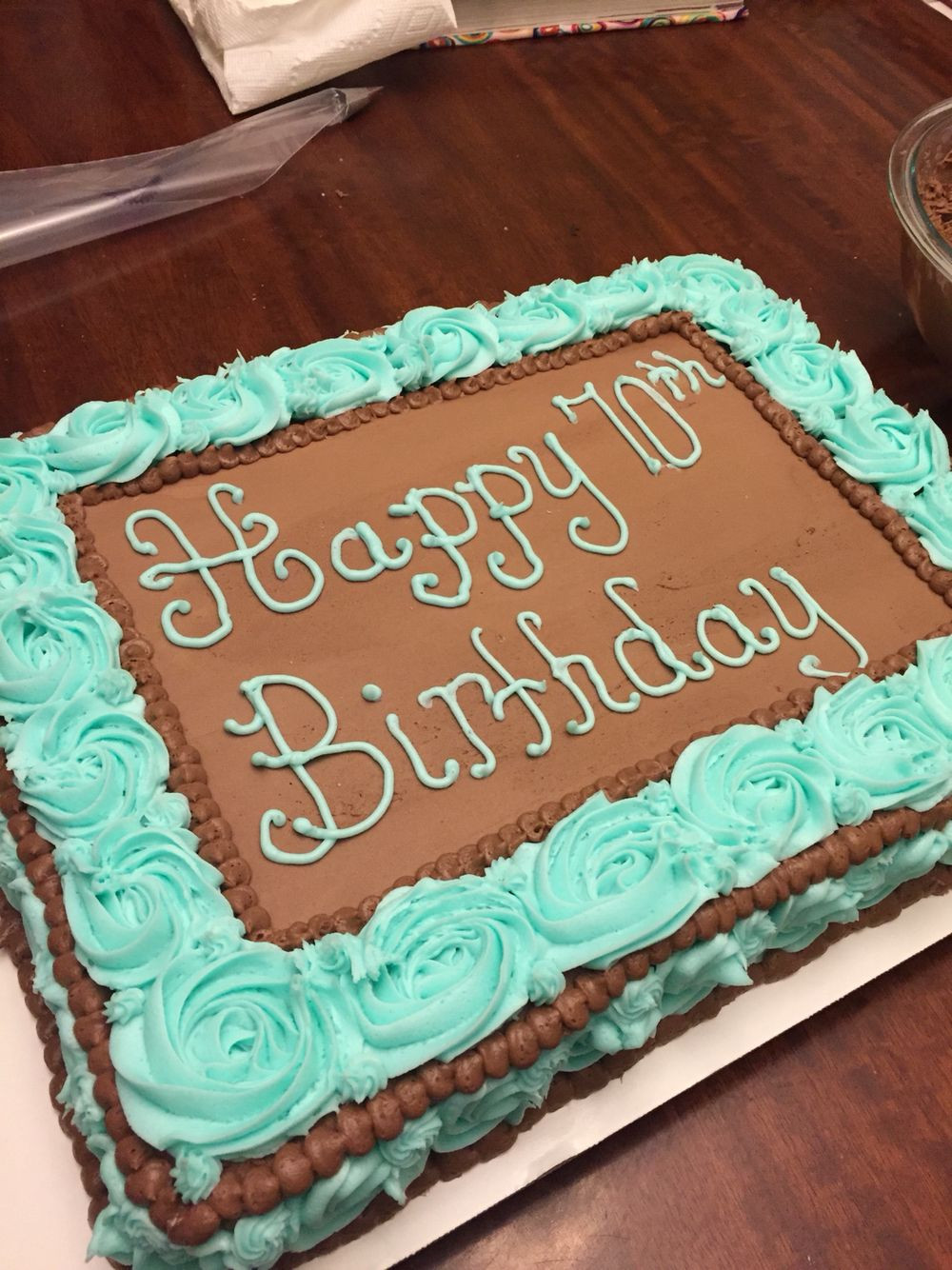 Birthday Sheet Cake Ideas
 Rosette border cake Cakes and desserts in 2019