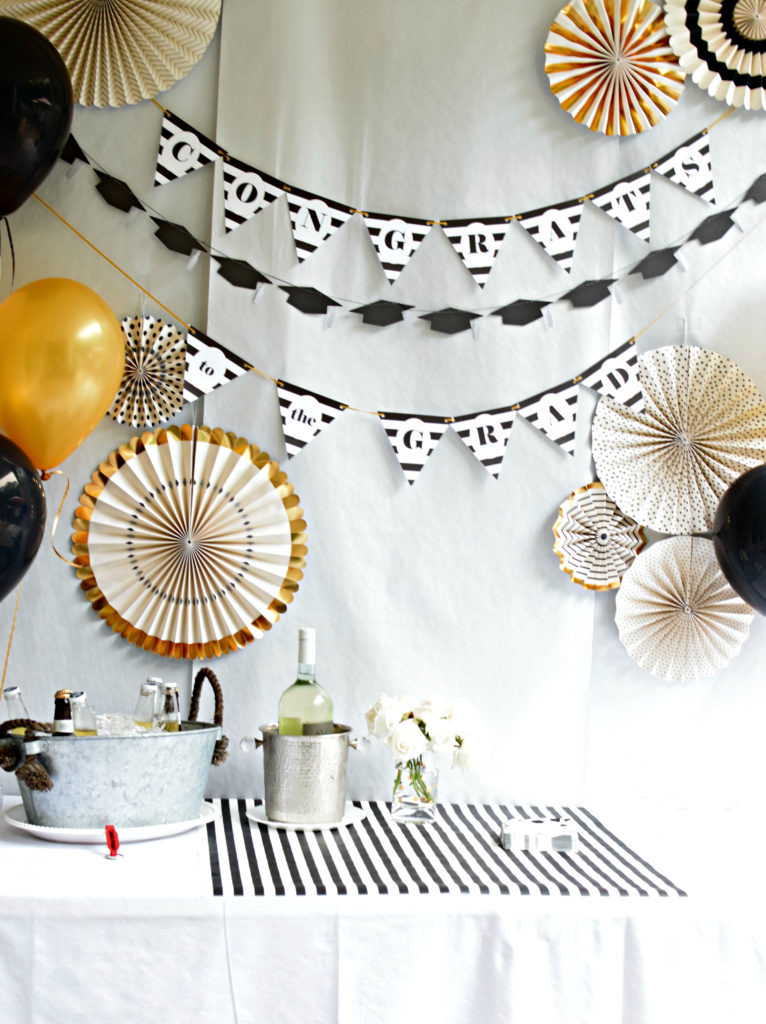 Black And White Graduation Party Ideas
 Classic Black and White Graduation Party Decorations with