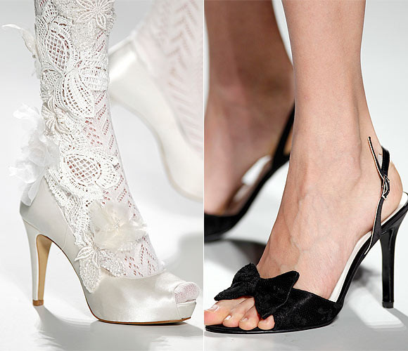 Black And White Wedding Shoes
 Bridal footwear trend wedding day shoes in black and