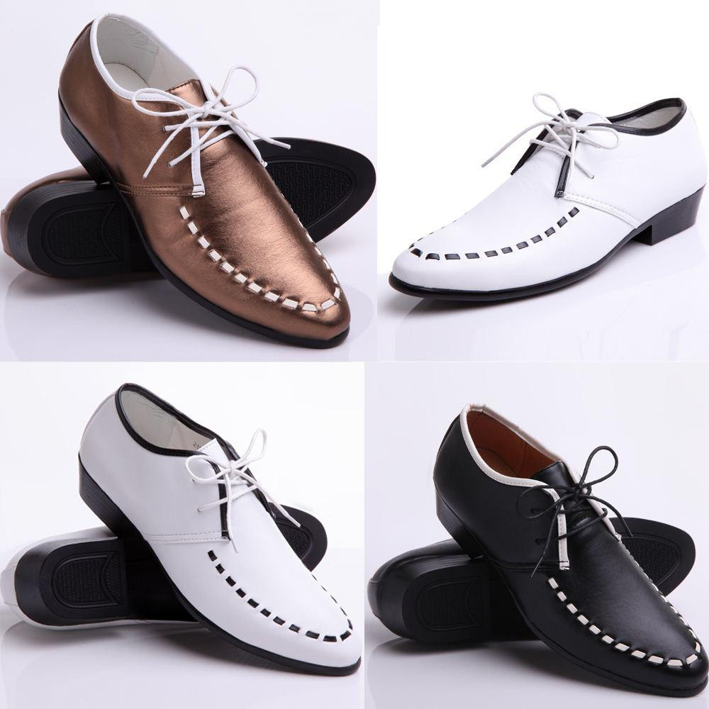 Black And White Wedding Shoes
 2014 Black And White Leather Shoes Wedding Show Men S