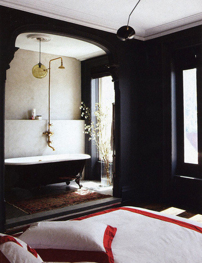 Black Painted Bedroom
 south philly renovation Still Dreaming of a Black Room