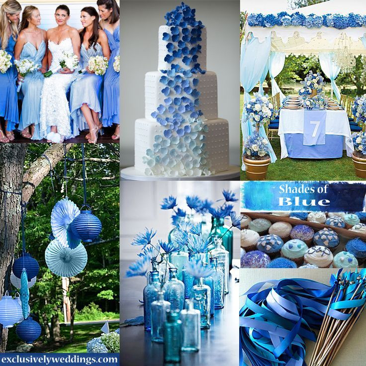 Blue Wedding Theme
 1000 images about Shades of Blue Wedding Theme on