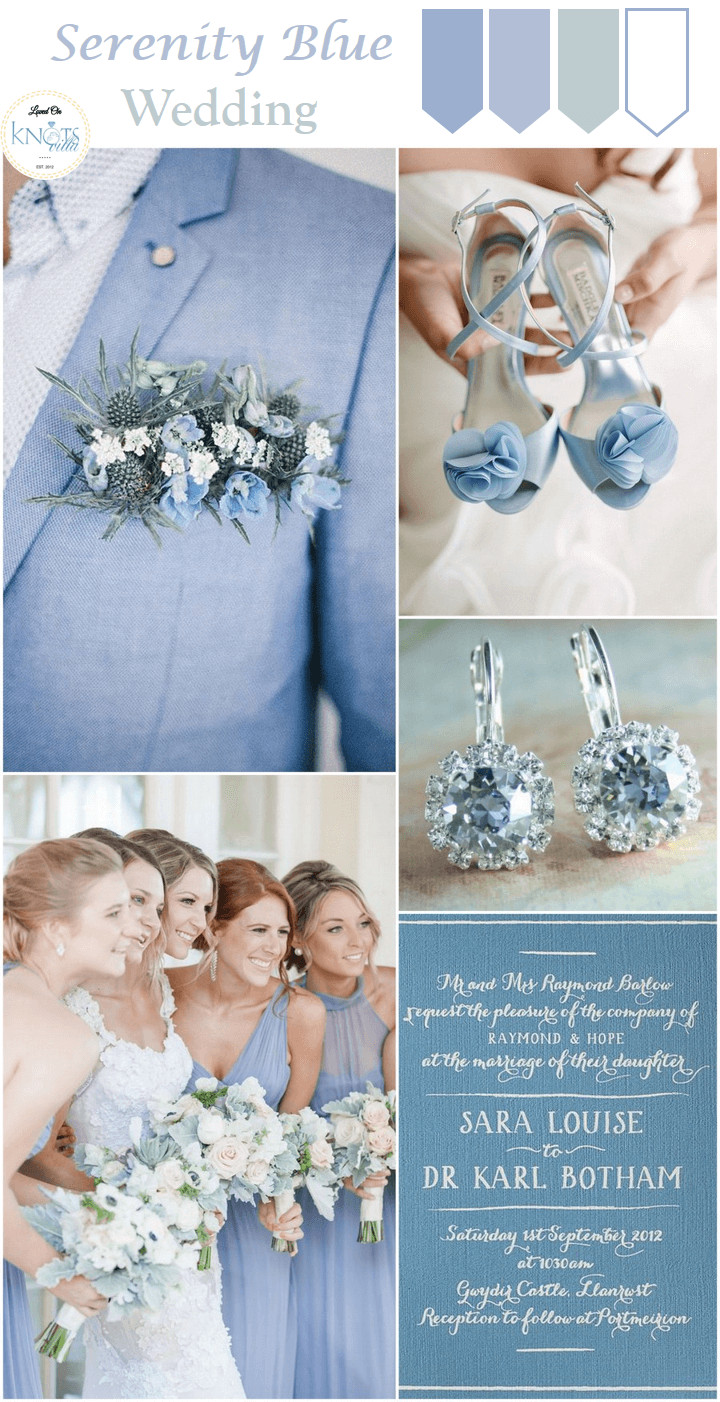 Blue Wedding Theme
 Serenity Blue Wedding Inspiration KnotsVilla