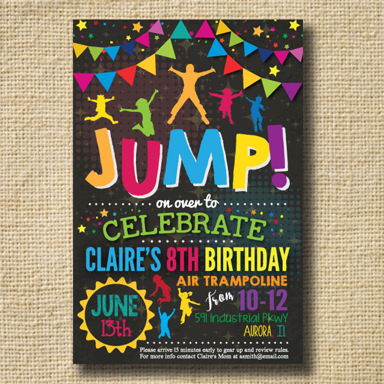 Bounce Birthday Party
 Jump Trampoline or Bounce House Birthday Party by creativelime