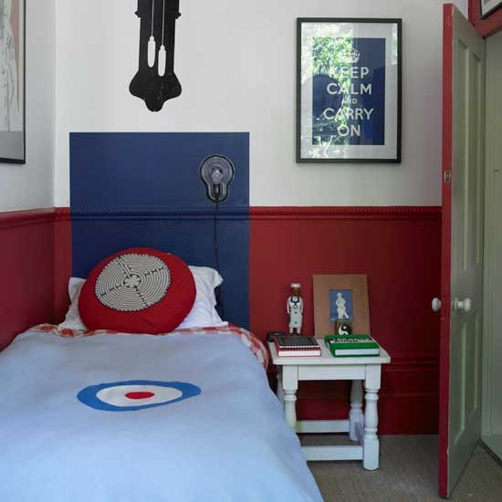 Boy Bedroom Paint Ideas
 Classic red and blue boys bedroom