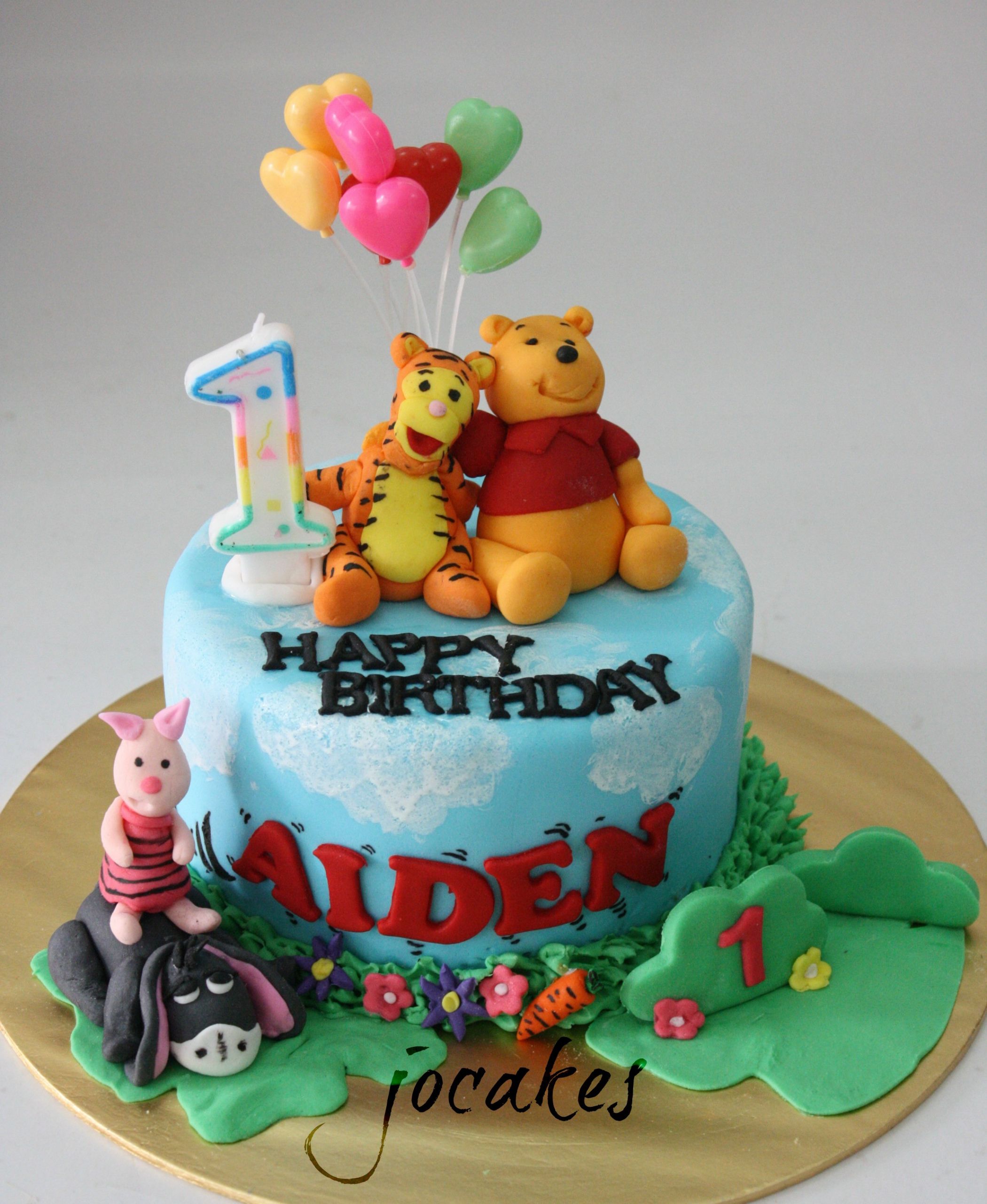 Boy Birthday Cakes
 Winnie the Pooh and friends cake for 1 year old boy Aiden