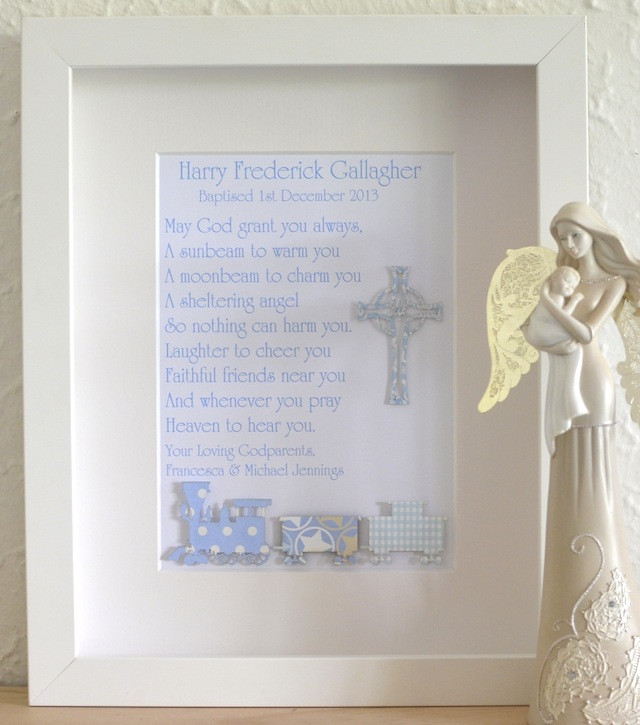 Boys Christening Gift Ideas
 Classic Baby Boys Unique Christening Baptism Poem Gifts