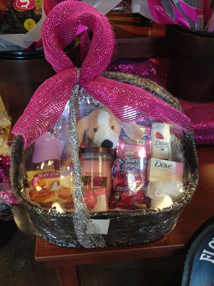 Breast Cancer Gift Basket Ideas
 Pink Ribbon Breast Cancer awareness Gift Basket for women