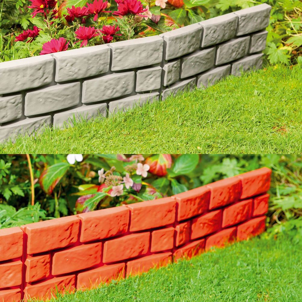 Brick Landscape Edging
 Parkland Instant Brick Effect Hammer In Plastic Garden