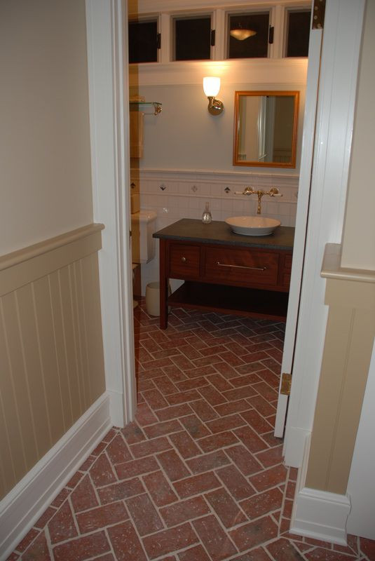 Brick Tile Bathroom
 Bathrooms Inglenook Brick Tiles thin brick flooring