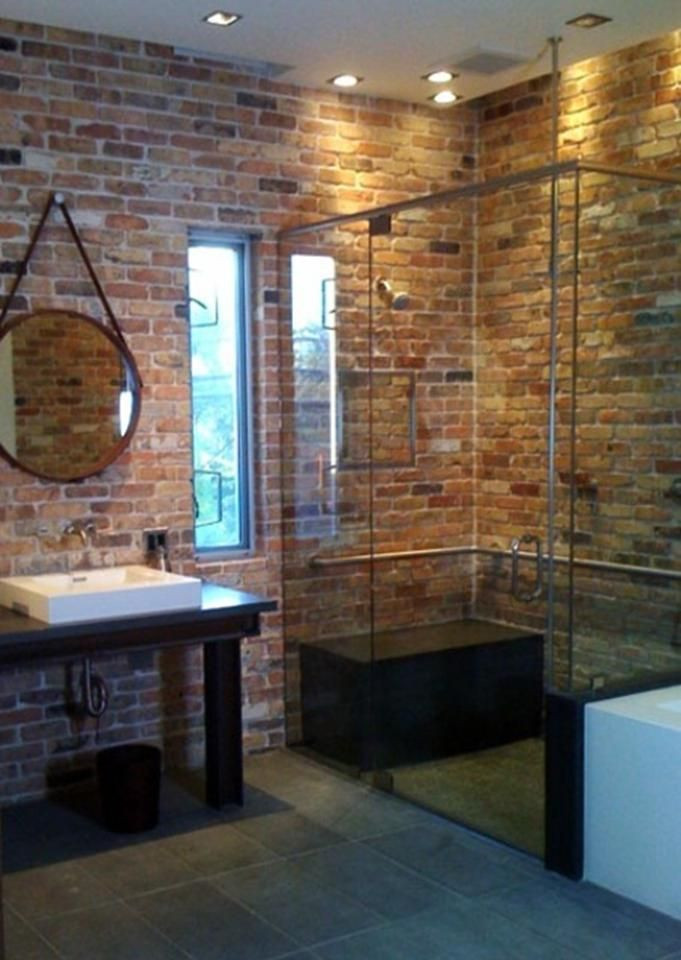 Brick Tile Bathroom
 10 "Exposed Brick Tiles" Bathroom Design Ideas