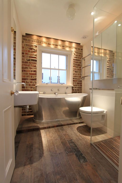 Brick Tile Bathroom
 Brick Tiles to achieve that exposed brick look in your