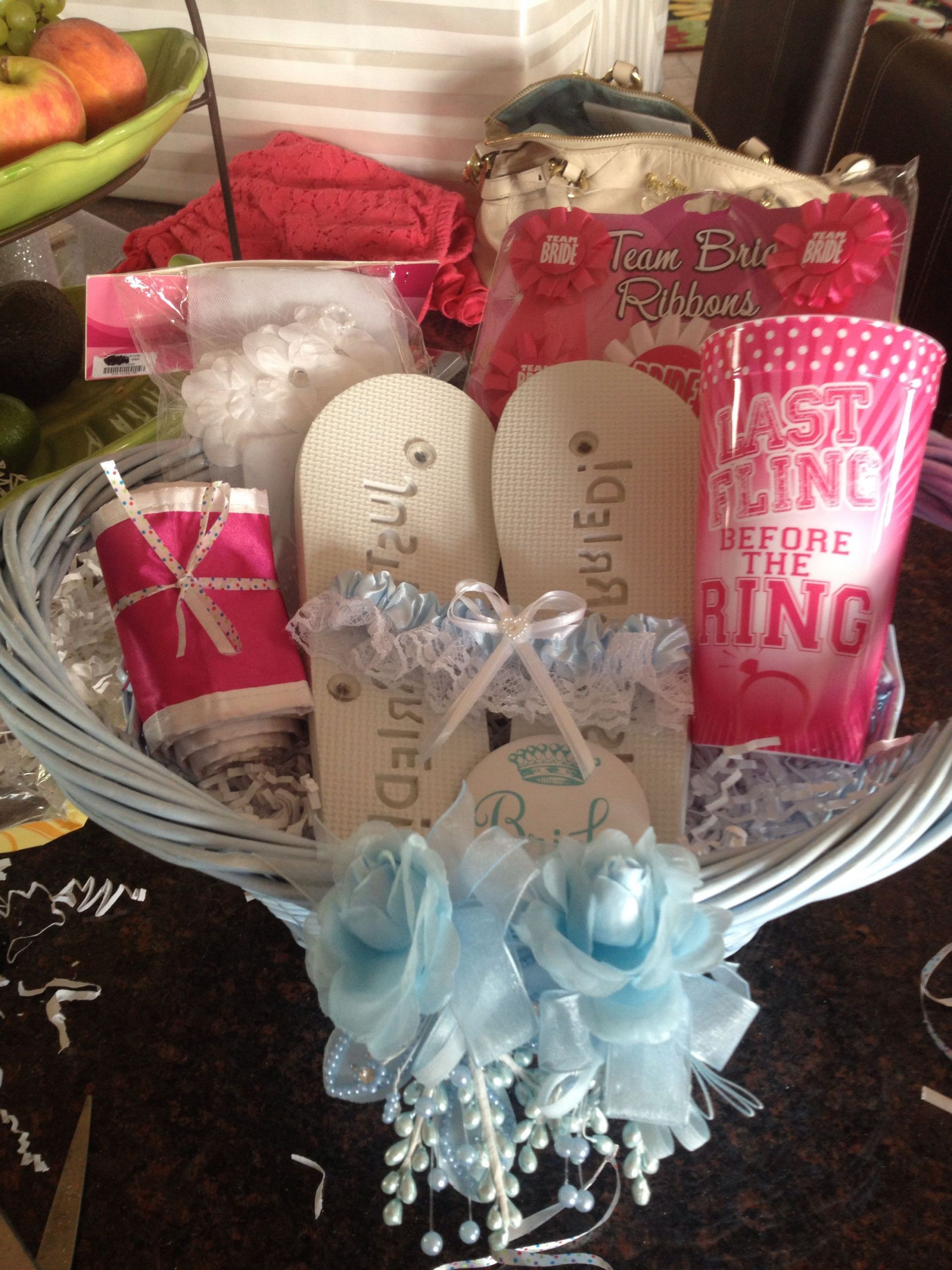 Bride Gift Basket Ideas
 Cute t for bridal shower Gift basket for bride