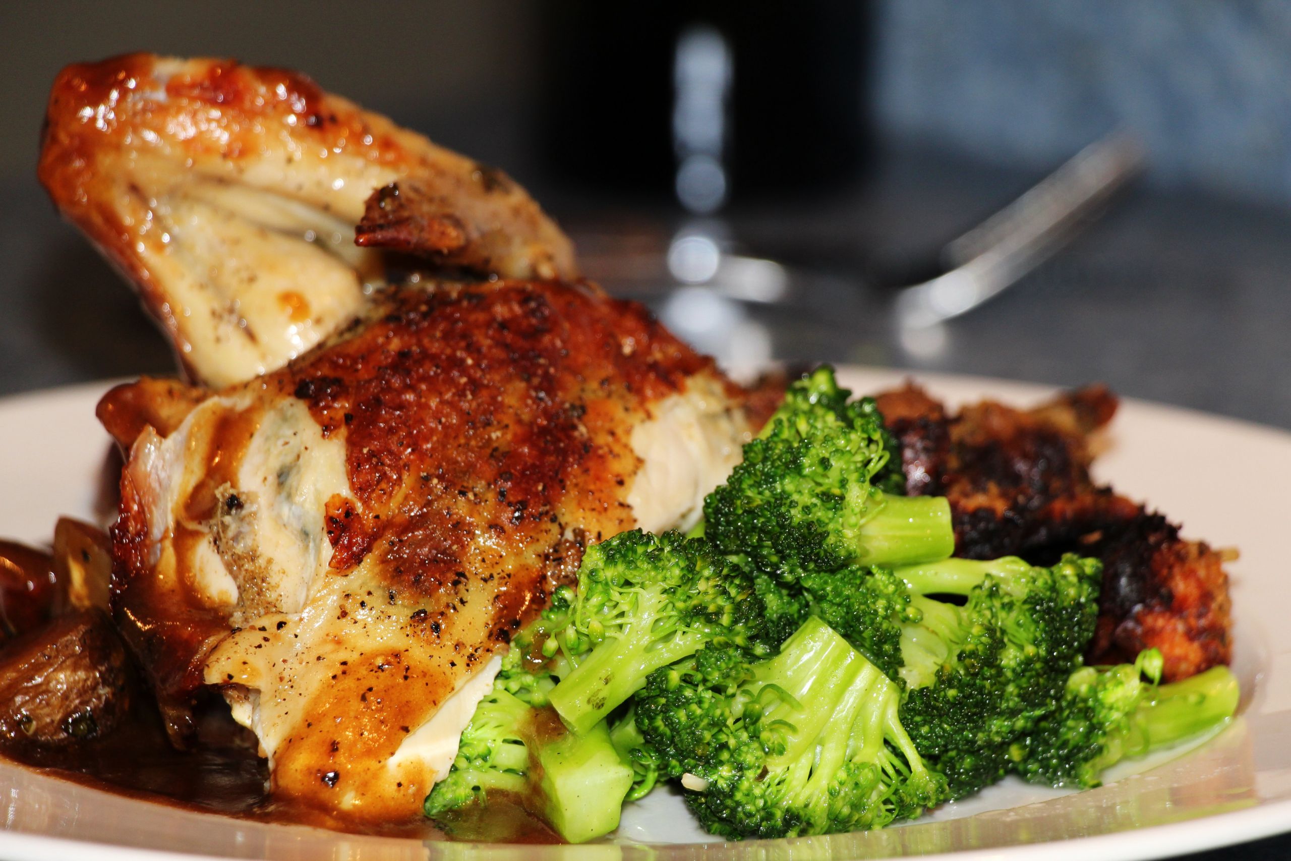Broccoli Dinner Recipes
 File Roasted Chicken Dinner Plate Broccoli Demi Glace
