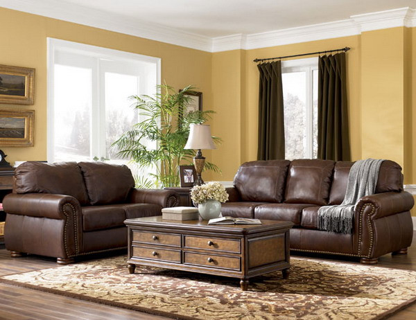 Brown Furniture Living Room Ideas
 Modern Furniture luxury living room curtains photo