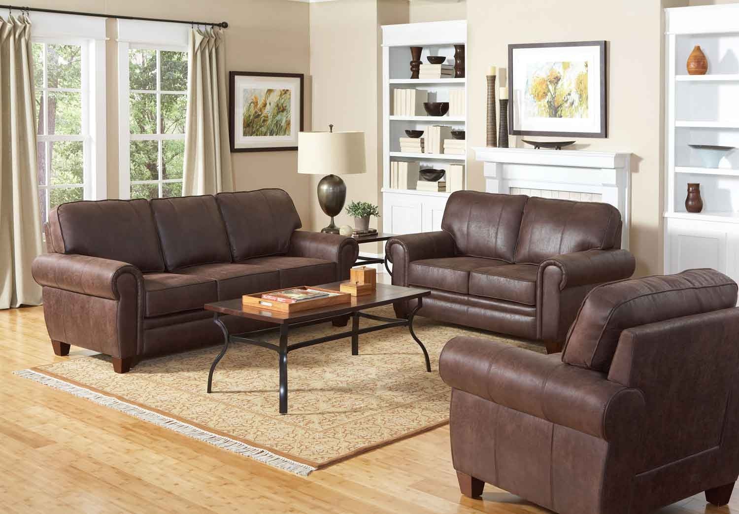 Brown Living Room Chairs
 Coaster Bentley Living Room Set Brown LivSet at