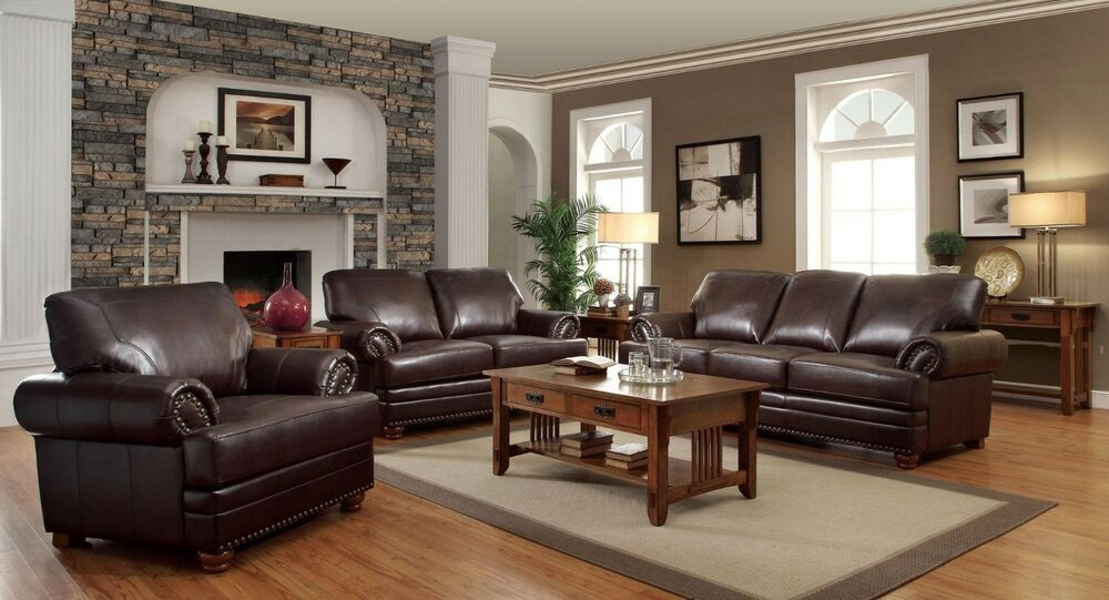Brown Living Room Chairs
 TRADITIONAL STYLISH BROWN BONDED LEATHER SOFA L S & CHAIR