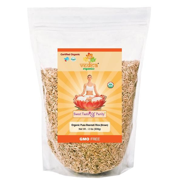 Brown Rice Dietary Fiber
 Organic High Fiber Healthy Brown Basmati Rice Vedica