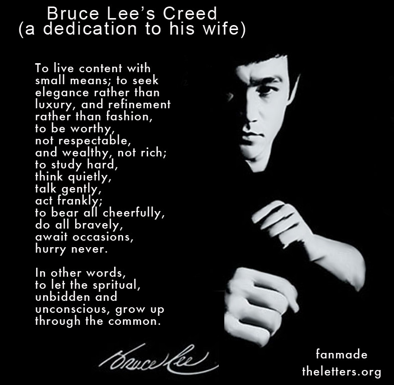 Bruce Lee Motivational Quote
 Inspirational Quotes From Bruce Lee QuotesGram