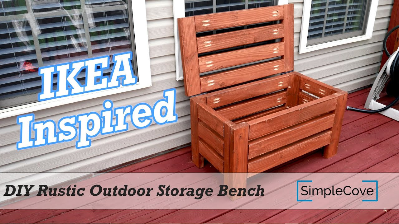 Build Outdoor Storage Bench
 DIY Rustic Outdoor Storage Bench