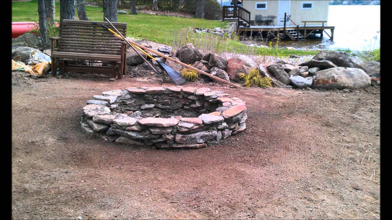 Building A Stone Fire Pit
 Building a stone fire pit Cody Home Improvement