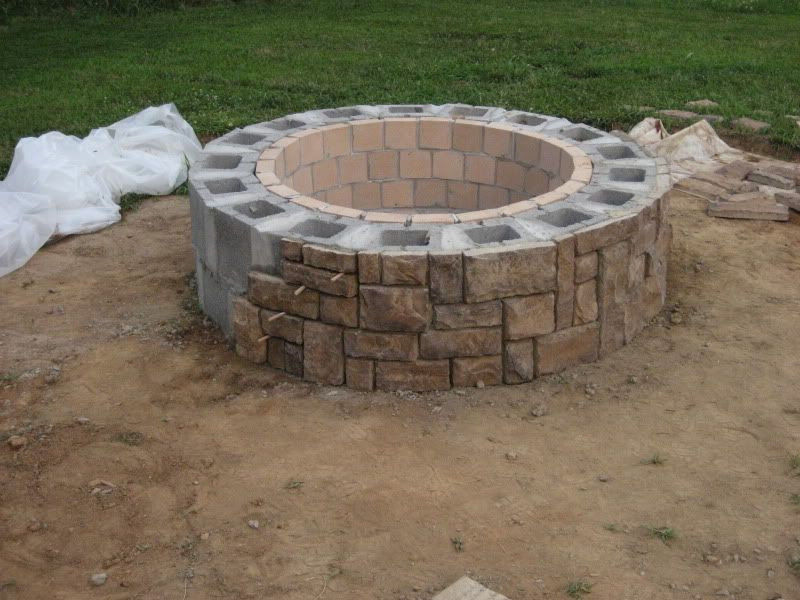 Building A Stone Fire Pit
 Do Veneer Like This Great Forum Thread on Firepit