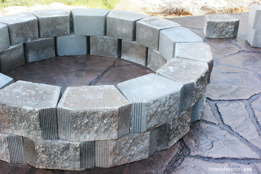 Building A Stone Fire Pit
 How to Build a Patio Firepit How to Nest for Less™