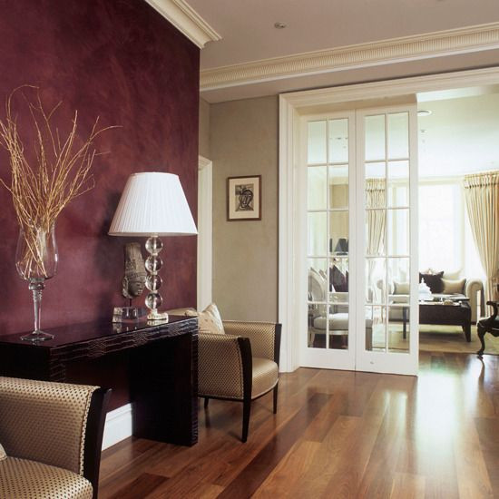 Burgundy Living Room Walls
 Hallway flooring ideas – Flooring for the hallway
