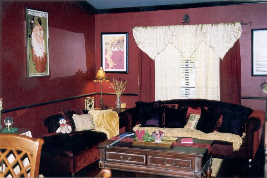 Burgundy Living Room Walls
 OurHouse