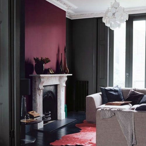 Burgundy Living Room Walls
 Burgundy accent wall colors Pinterest