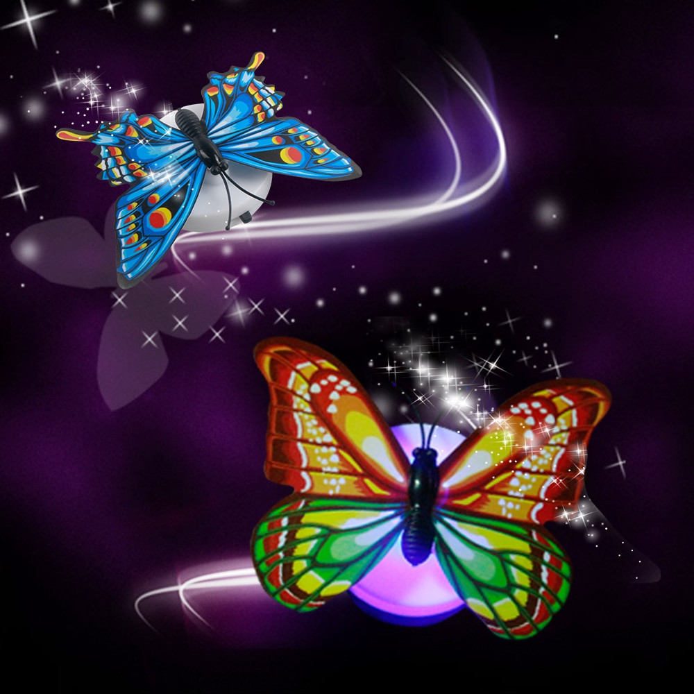 Butterfly Lights For Bedroom
 Colorful Artificial Butterfly LED Night Lights Holiday