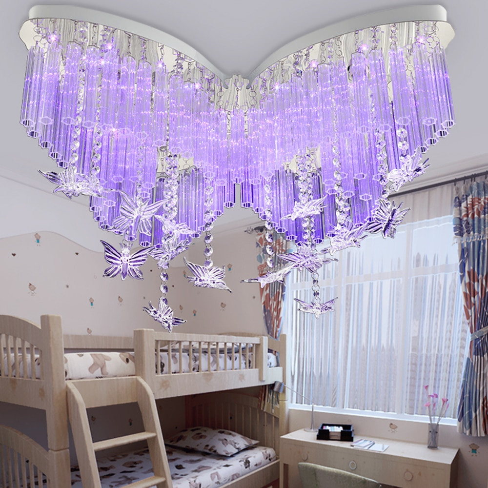Butterfly Lights For Bedroom
 children s lamp Butterfly LED Crystal Ceiling Lights