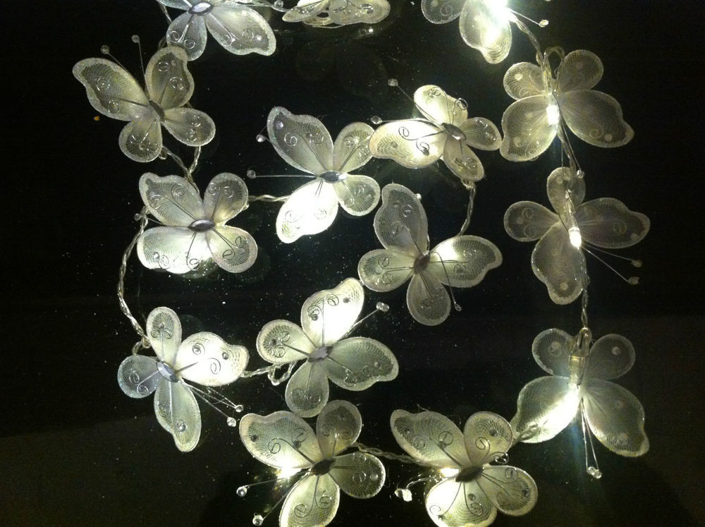 Butterfly Lights For Bedroom
 15 White And Silver Butterfly String Fairy Lights Girls