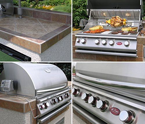 Cal Flame Outdoor Kitchen
 Cal Flame e6004 Outdoor Kitchen 4 Burner Barbecue Grill