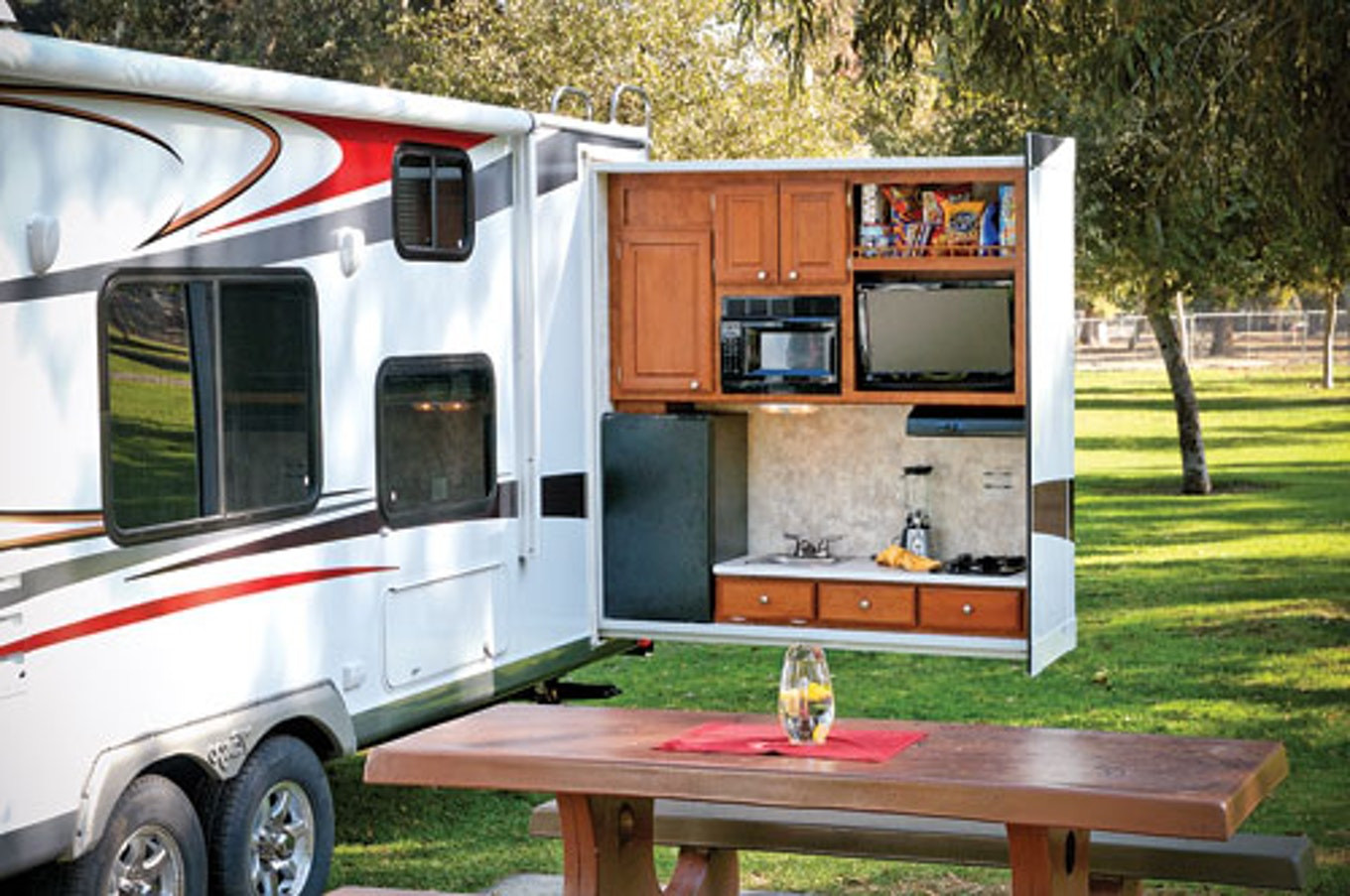 Camper Outdoor Kitchen
 Small RV Outdoor Kitchen Vintage Campers Cozy Spaces