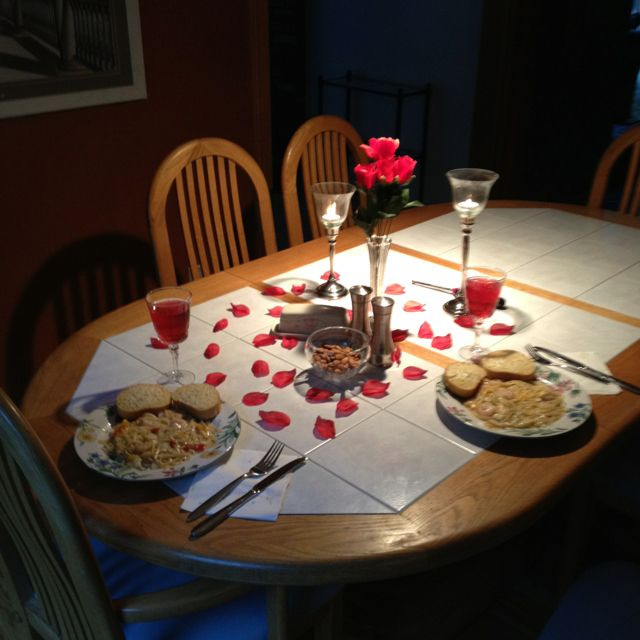 Candle Light Dinner Ideas
 A romantic dinner at home A special night can be simple