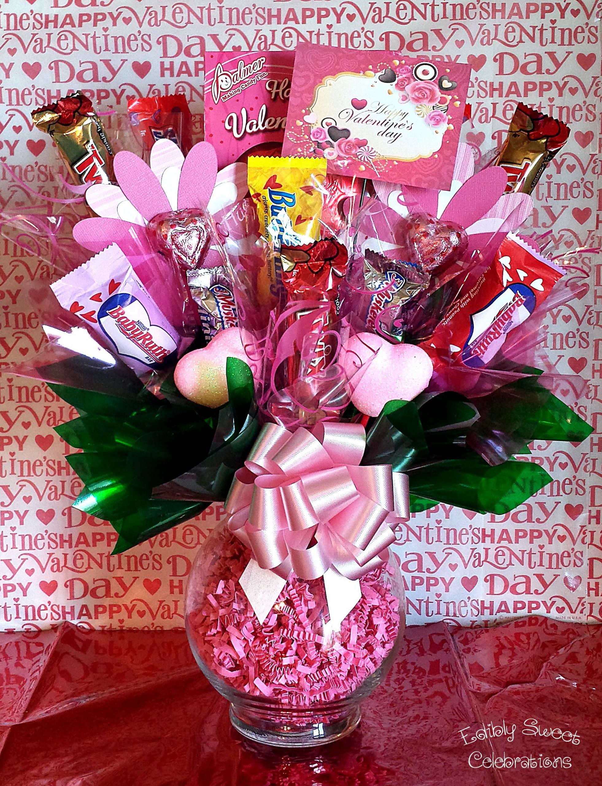 Candy Baskets For Valentines Day
 Valentine candy bouquet