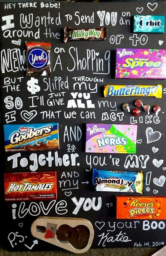 Candy Gift Ideas For Boyfriend
 Valentine s day giant candy card for boyfriend